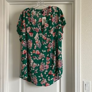Green Rose Blouse